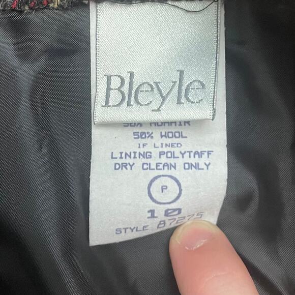 Bleyle Vintage Mohair Wool Tweed Mini Skirt Size 10 Petite Multicolor Fall Boho - Picture 3 of 10